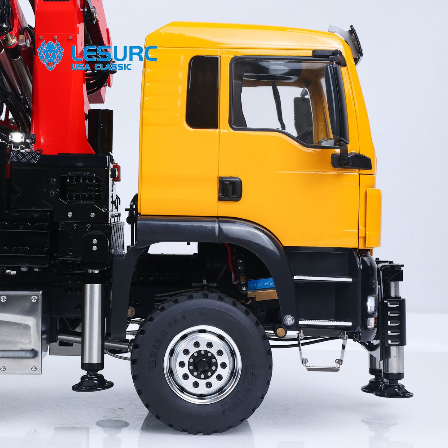 LESU 3363 1/14 Metal 6X6/8X8 RC Hydraulic Crane Truck Z0086 Z0082 3Speed Gearbox 7CH Valve 4MPA 6 Outriggers Sound Light Axle Diff Lock