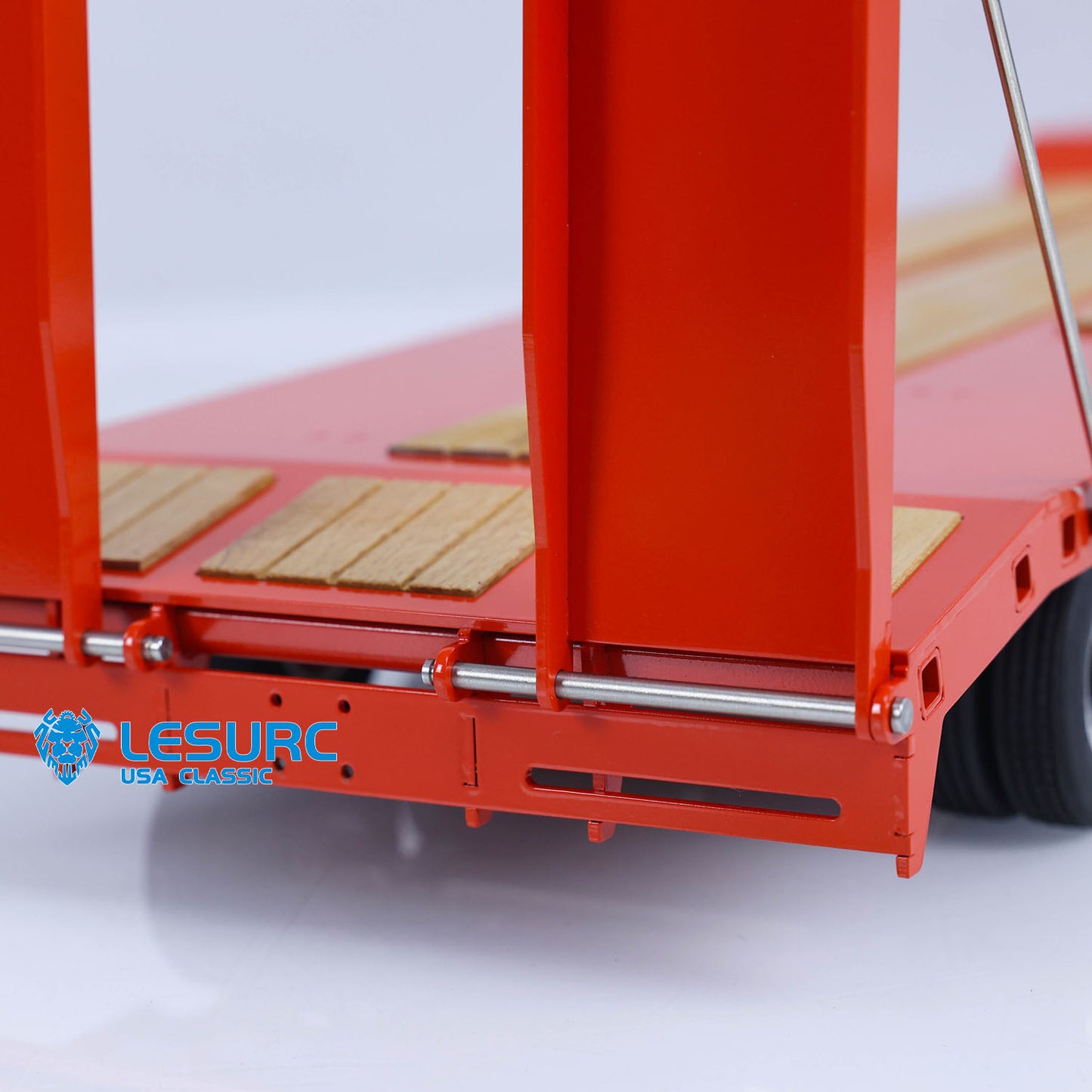 Metal Flatbed Trailer for LESU 1/14 RC Hydraulic Dumper Remote Controlled Truck Tipper Car Spare Parts DIY Painted