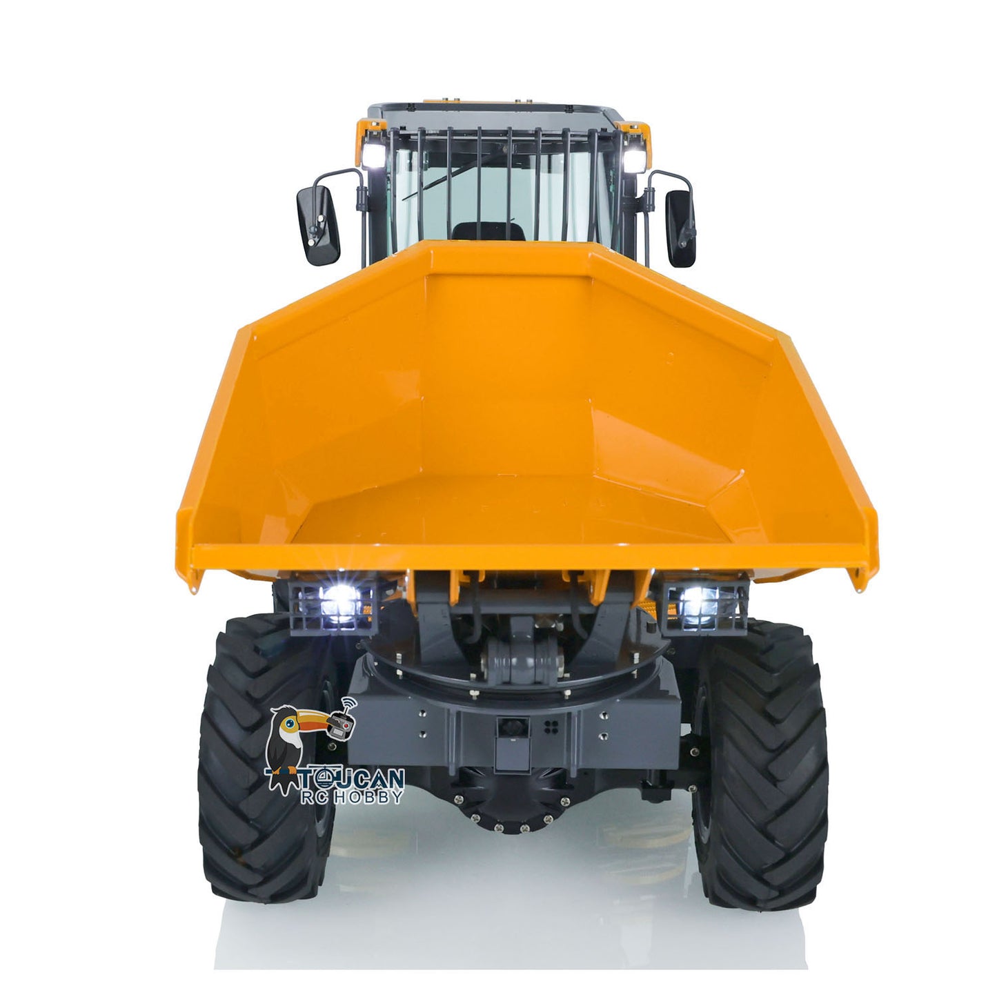 In Stock LESU 1/14 Scale Metal Remote Controlled Hydraulic Articulated Dumper AOUE 6MDX Ready To Run 4X4 Tipper Truck W/ Sound Light System