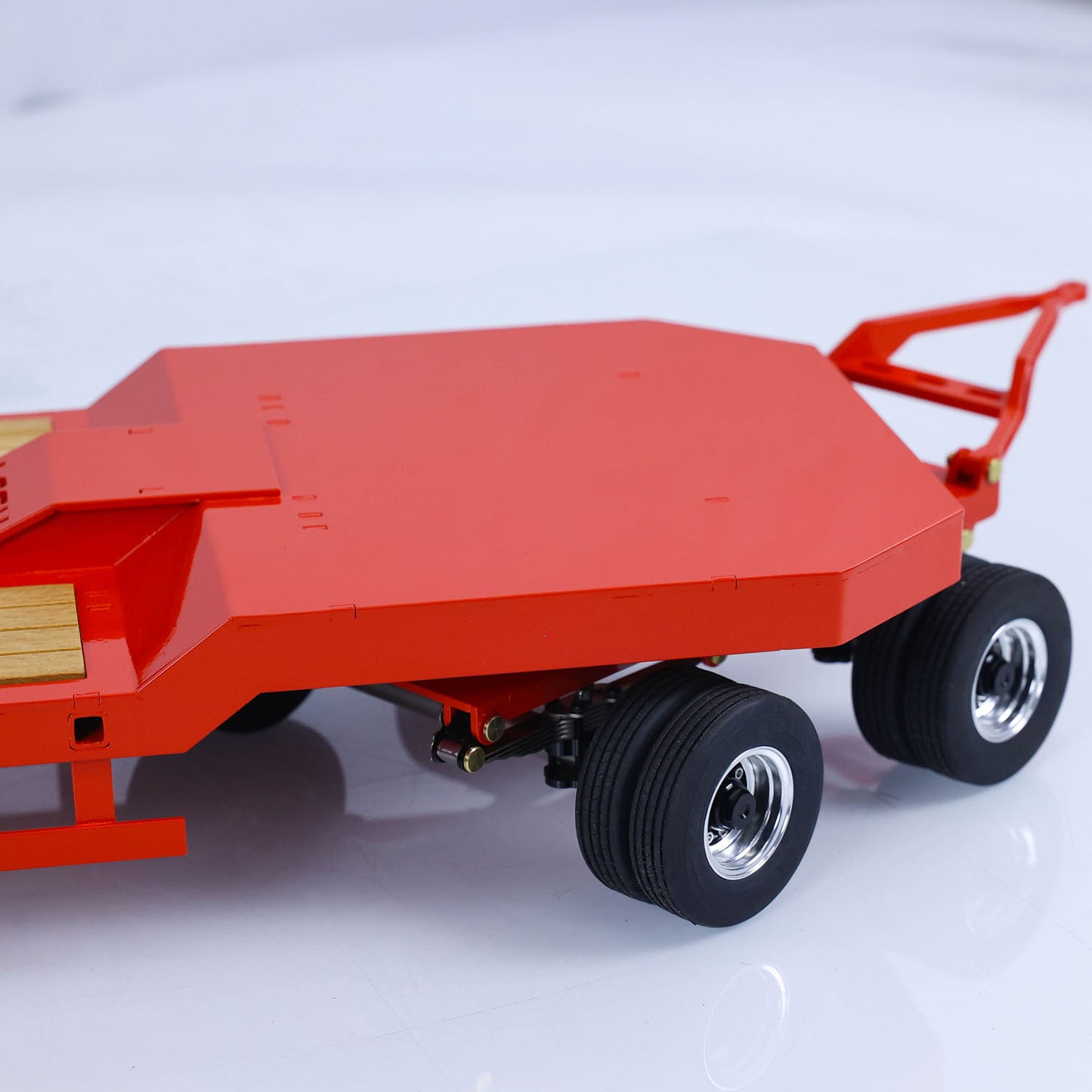 Metal Flatbed Trailer for LESU 1/14 RC Hydraulic Dumper Remote Controlled Truck Tipper Car Spare Parts DIY Painted