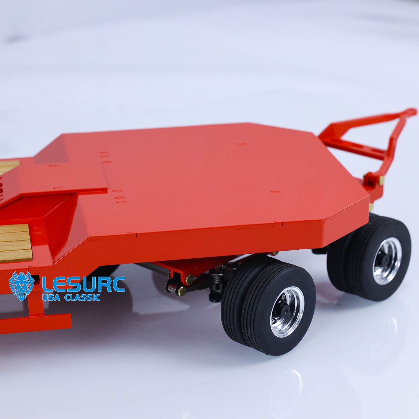 LESU 1/14 Metal RC Flatbed Trailer Transport Vehicle for RC Tractor Truck Model Remote Control Construction Enthusiasts