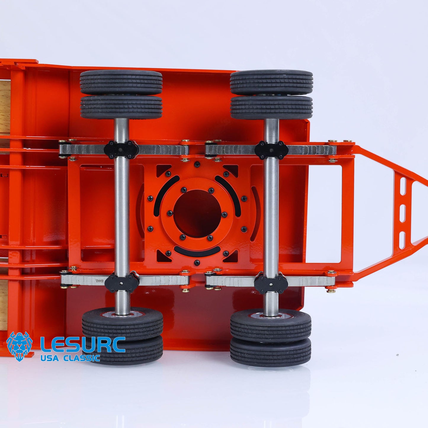 LESU 1/14 Metal RC Flatbed Trailer Transport Vehicle for RC Tractor Truck Model Remote Control Construction Enthusiasts