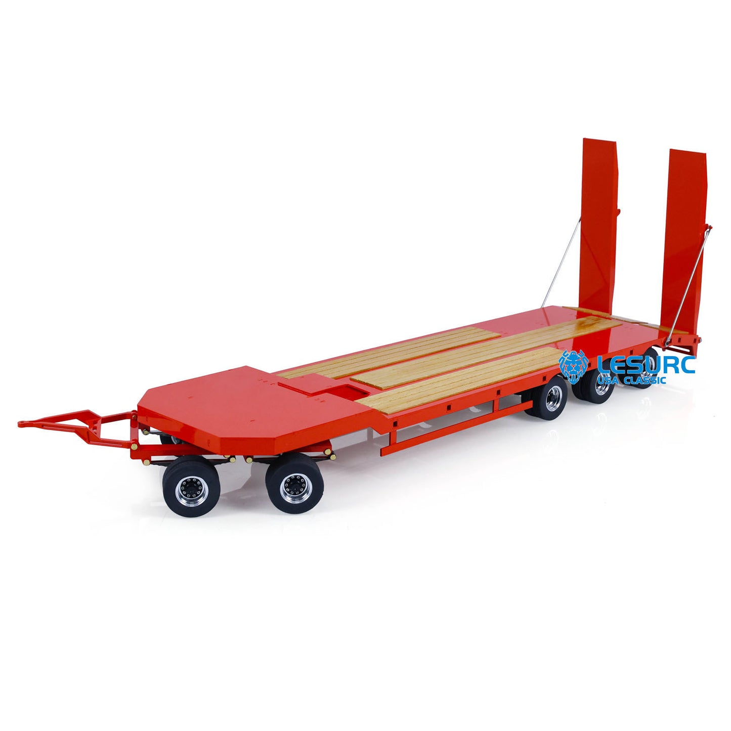 Metal Flatbed Trailer for LESU 1/14 RC Hydraulic Dumper Remote Controlled Truck Tipper Car Spare Parts DIY Painted