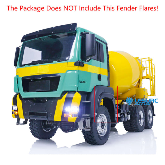 LESU 6x6 Metal 1/14 RC Mixer Truck for Remote Controlled Unpainted Agitating Lorry Concrete Car Model Motor Servo Sound Lights