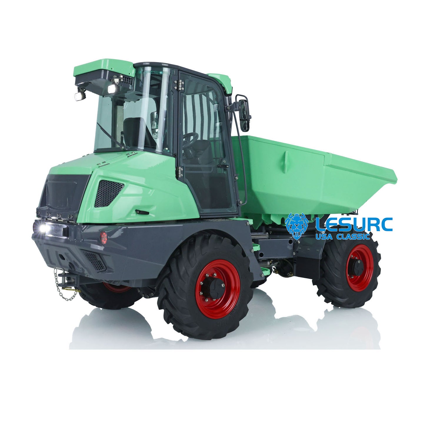 In Stock LESU 1/14 Scale Metal Remote Controlled Hydraulic Articulated Dumper AOUE 6MDX Ready To Run 4X4 Tipper Truck W/ Sound Light System