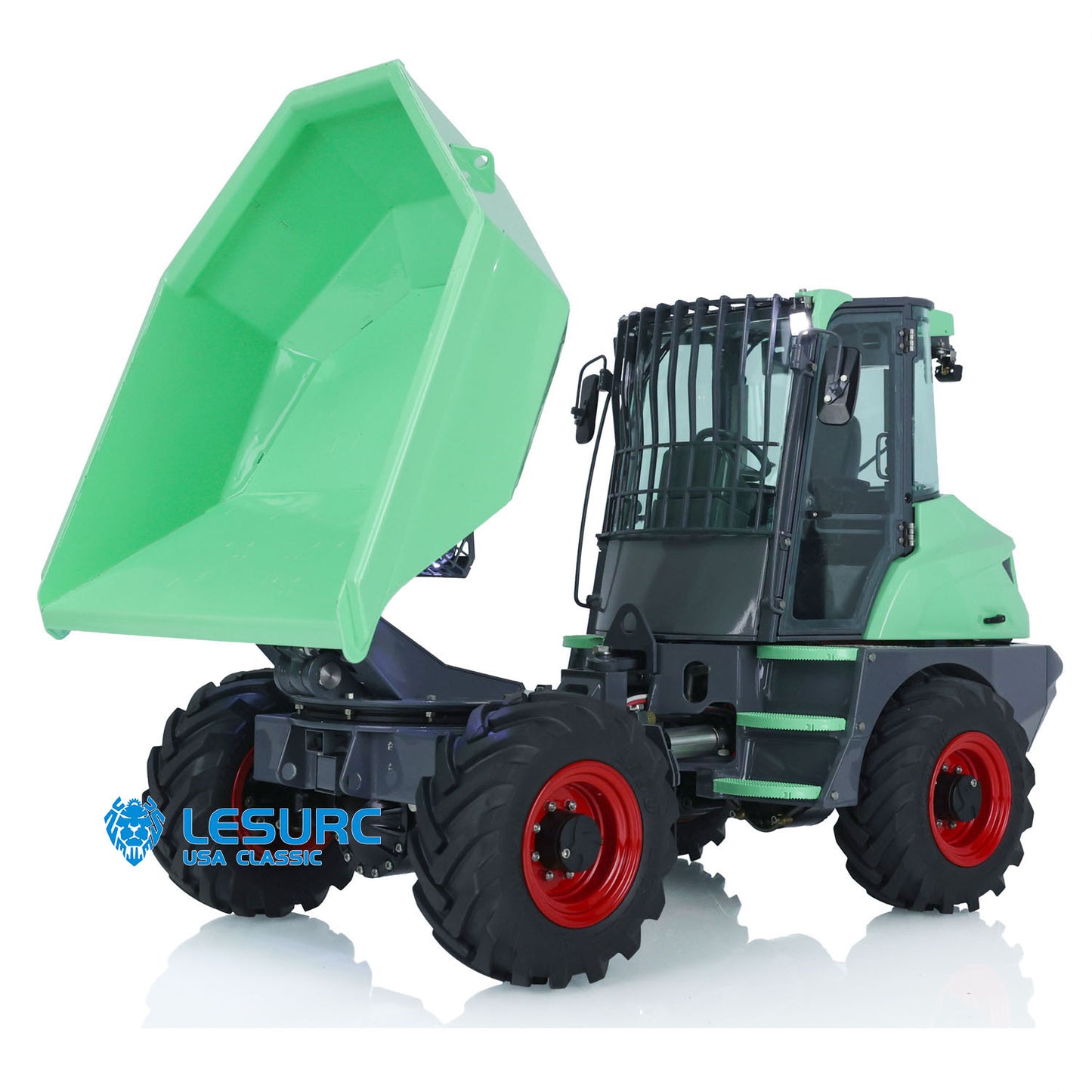 In Stock LESU 1/14 Scale Metal Remote Controlled Hydraulic Articulated Dumper AOUE 6MDX Ready To Run 4X4 Tipper Truck W/ Sound Light System