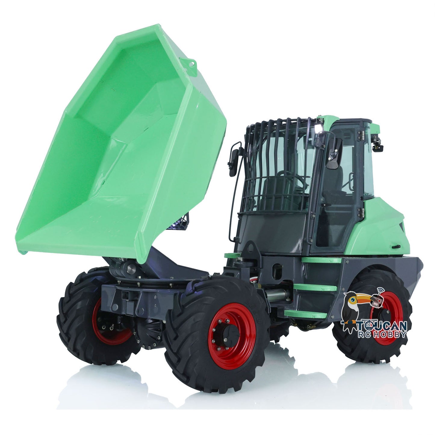 LESU 1/14 Scale AOUE 6MDX Metal Remote Controlled Hydraulic Articulated Dumper Truck 4X4 Tipper Car Construction Vehicle Motor