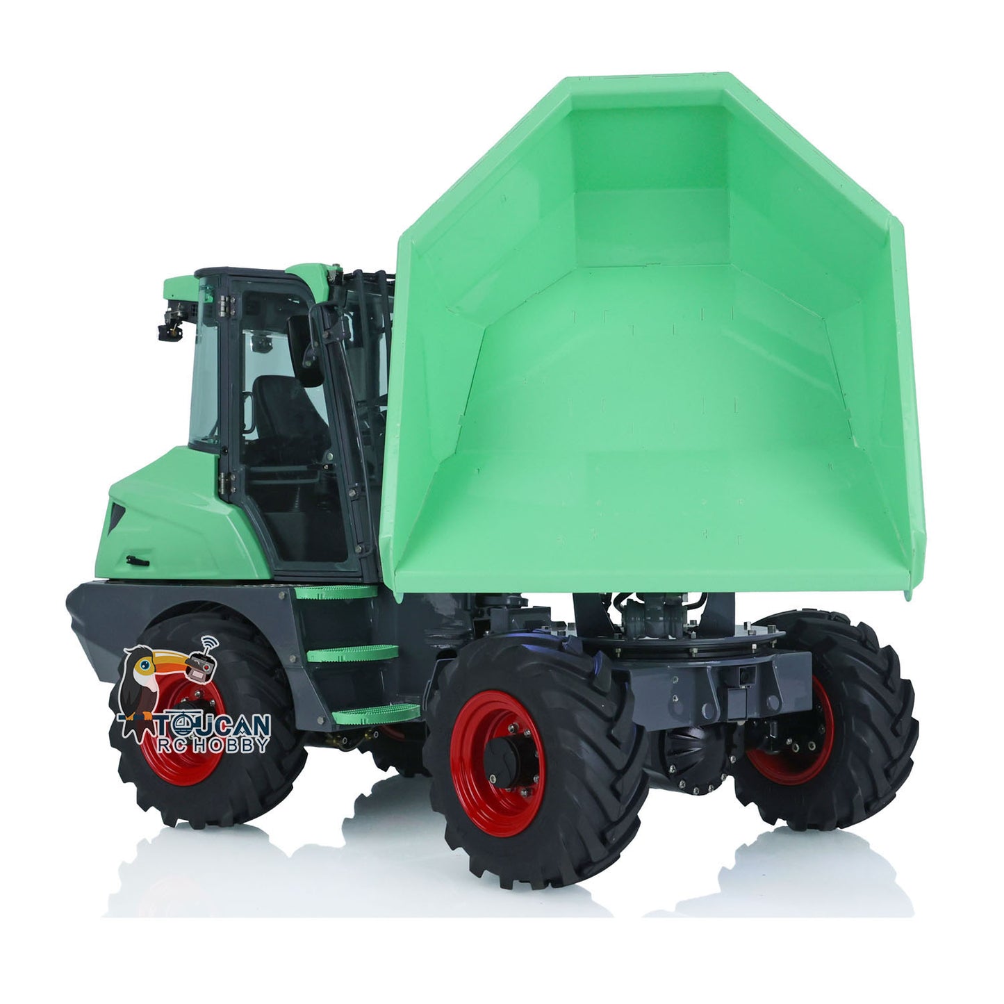 LESU 1/14 Scale AOUE 6MDX Metal Remote Controlled Hydraulic Articulated Dumper Truck 4X4 Tipper Car Construction Vehicle Motor