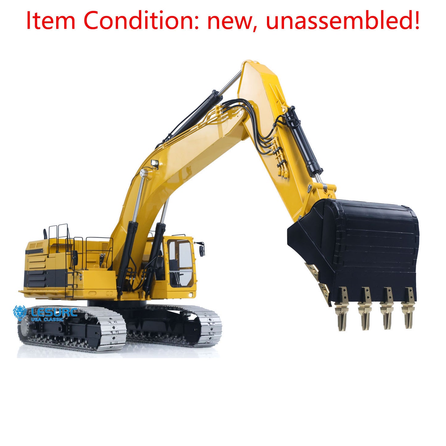 LESU C374F 1/14 Metal Hydraulic RC Excavator B0001 Unassembled Remote Control Heavy Digger 6CH Valve LCD Screen Light System
