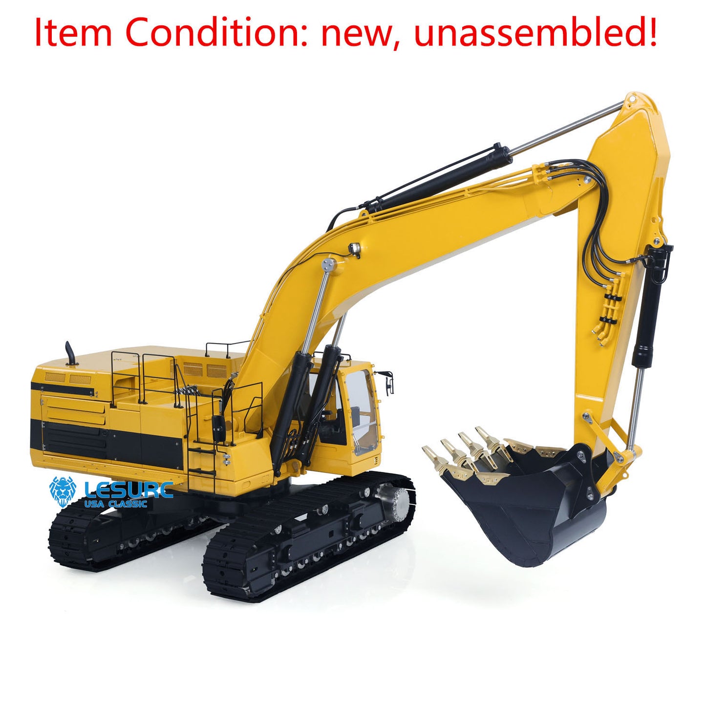 Metal LESU C374F KIT Model 1/14 Hydraulic Remote Control Heavy Excavator RC Digger 6CH Valve LCD Screen Light Pump Hobbywing ESC