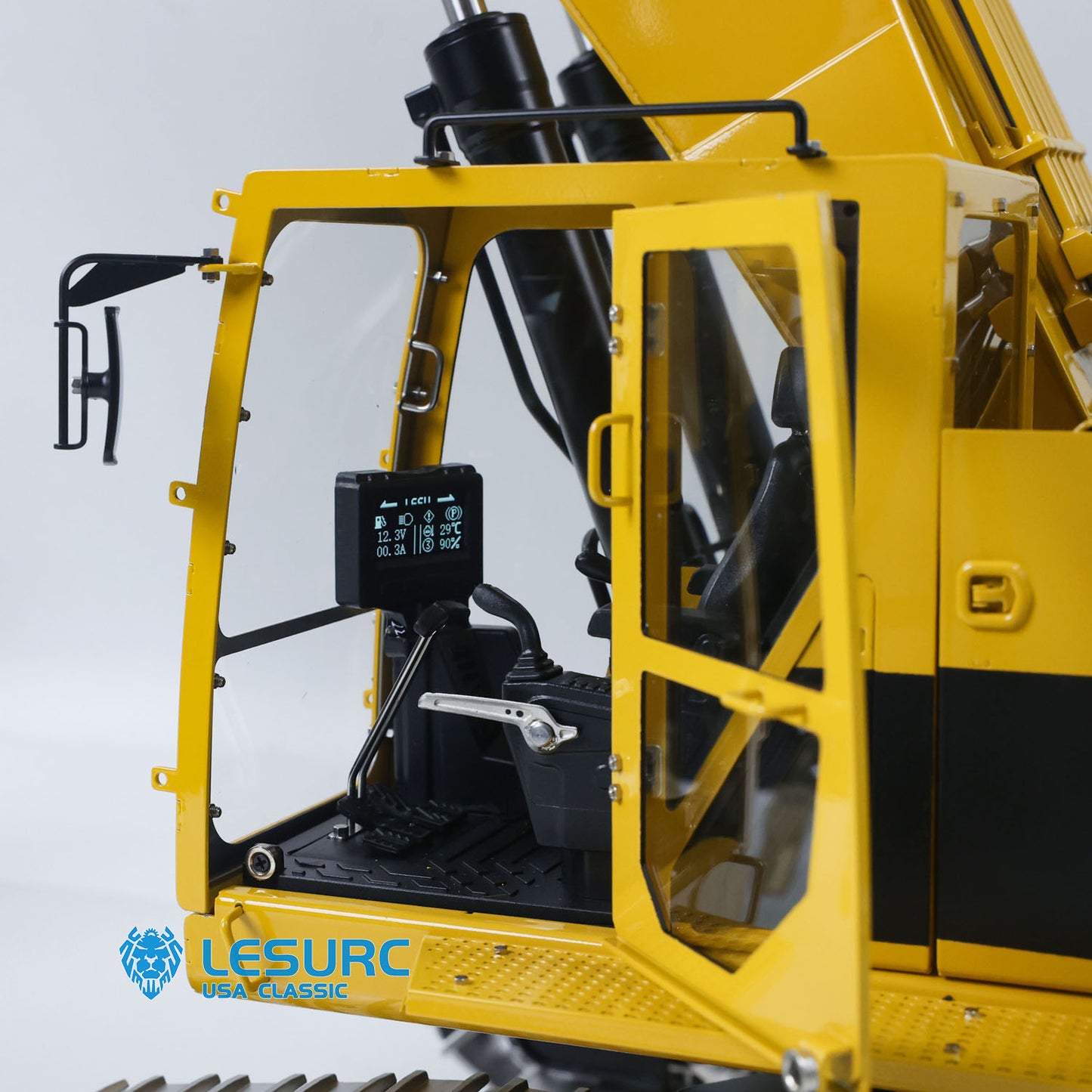LESU C374F 1/14 Metal Hydraulic RC Excavator B0001 Unassembled Remote Control Heavy Digger 6CH Valve LCD Screen Light System