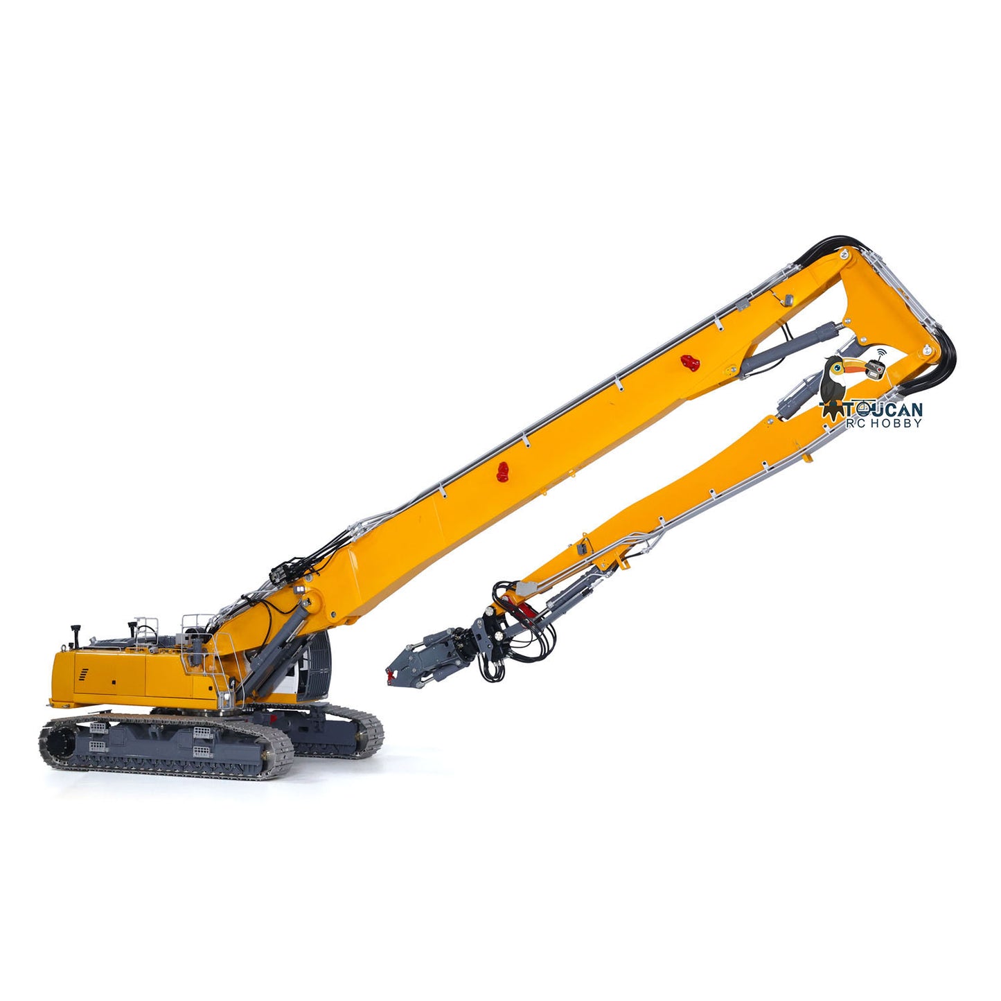 LESU 1/14 RC Heavy Full Hydraulic Demolition Excavator Aoue LR960 RTR Two Type Arms Digger Model Engineering Vehicle XE Radio