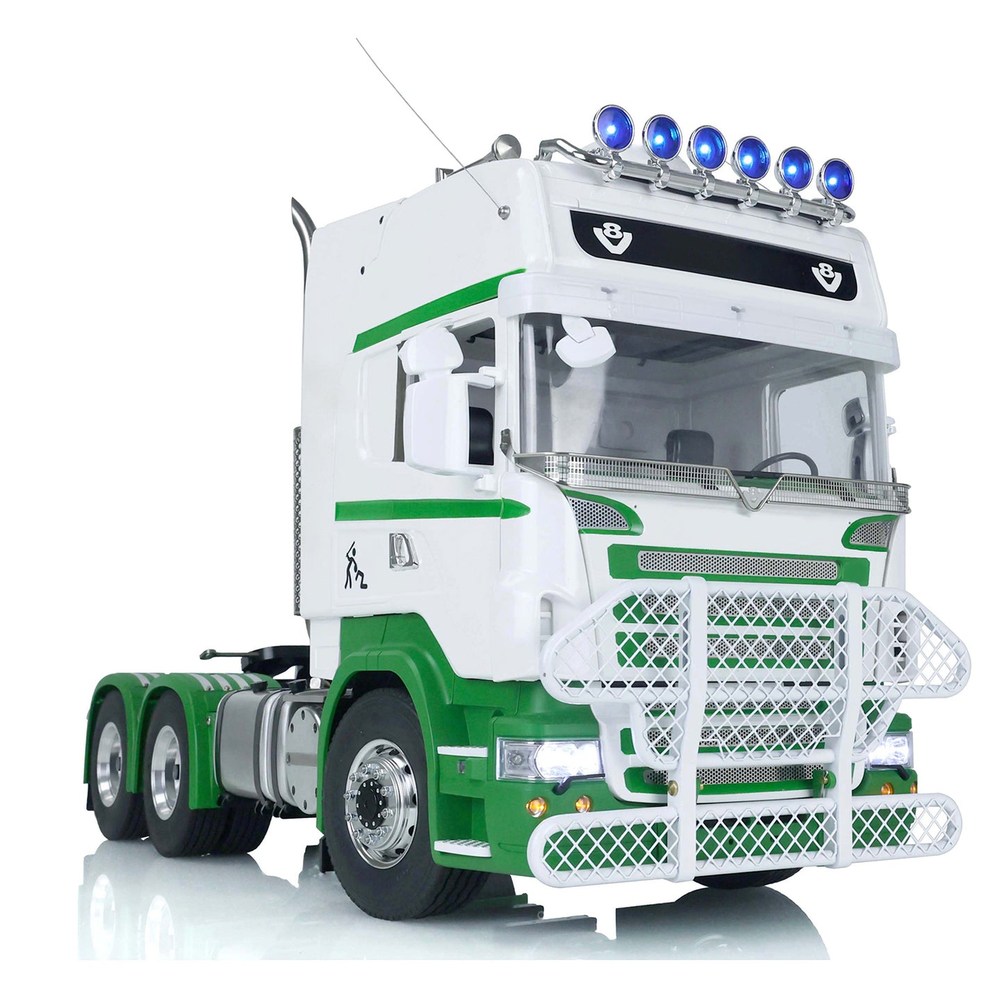 1/14 Scale LESU Remote Controlled Tractor Truck for 6x6 Remote Control Cars Model Metal Chassis Sound Light System Motor Servo ESC