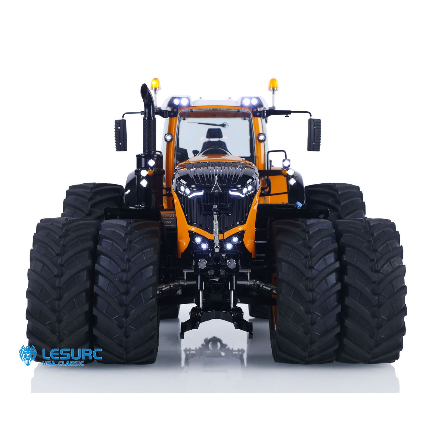LESU AOUE 1050 Metal 1/14 Hydraulic RC Tractor Model 4x4 Agricultural Vehicle Double Wheels Frsky XE Radio Battery Smoke Sound