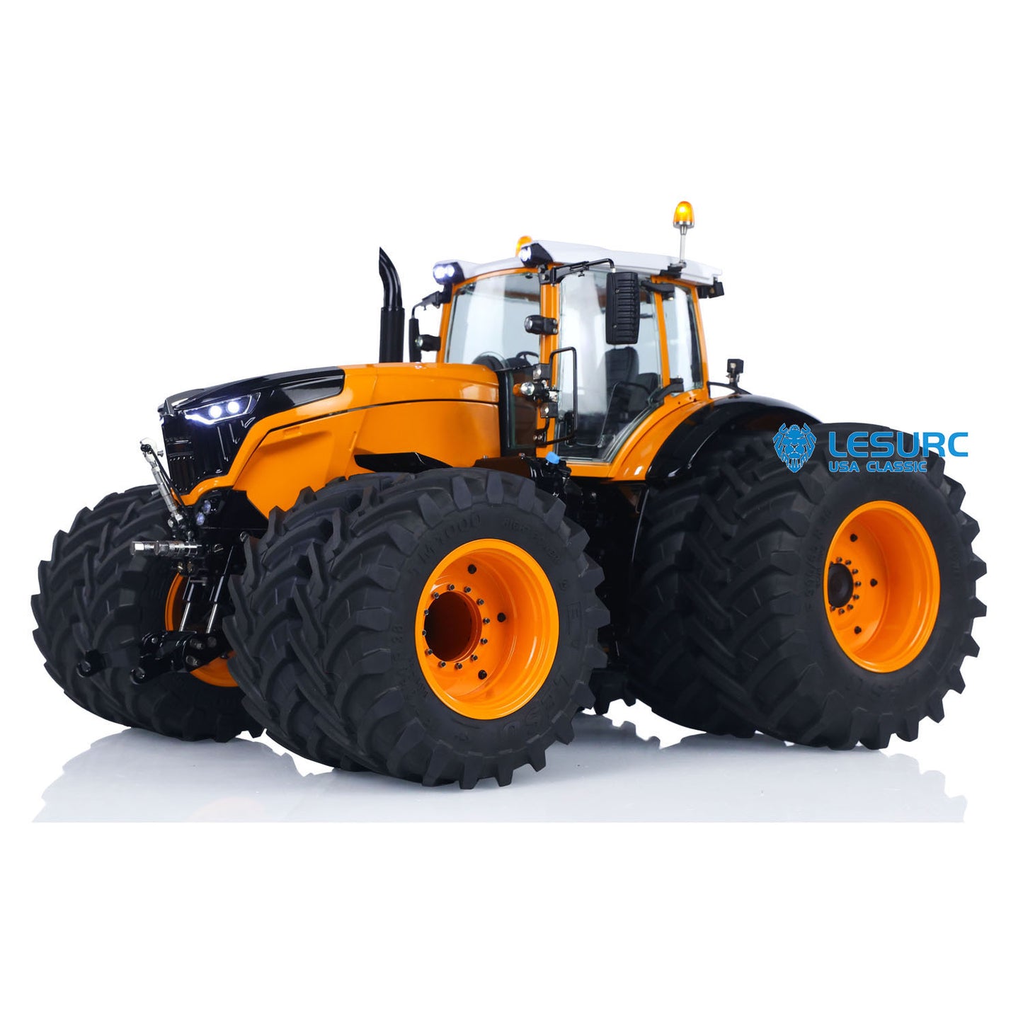 LESU AOUE 1050 Metal 1/14 Hydraulic RC Tractor Model 4x4 Agricultural Vehicle Double Wheels Frsky XE Radio Battery Smoke Sound