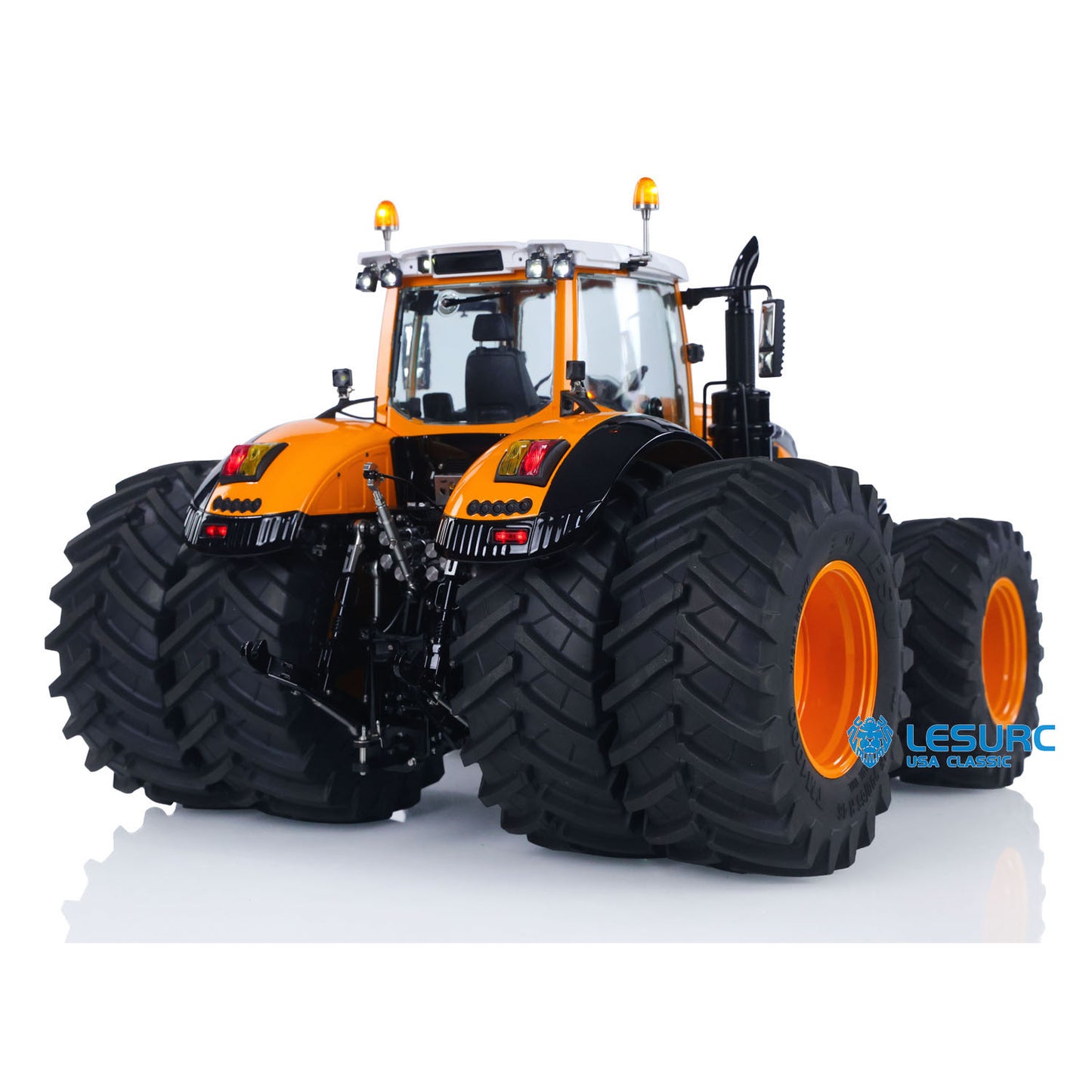 LESU AOUE 1050 Metal 1/14 Hydraulic RC Tractor Model 4x4 Agricultural Vehicle Double Wheels Frsky XE Radio Battery Smoke Sound