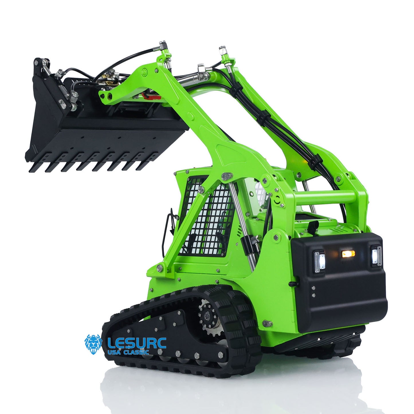 LESU AOUE LT5 1/14 Metal RC Skid-Steer Loader Hydraulic Construction Vehicle with Sound Light FlySky i6S Radio Controller for Model Enthusiast