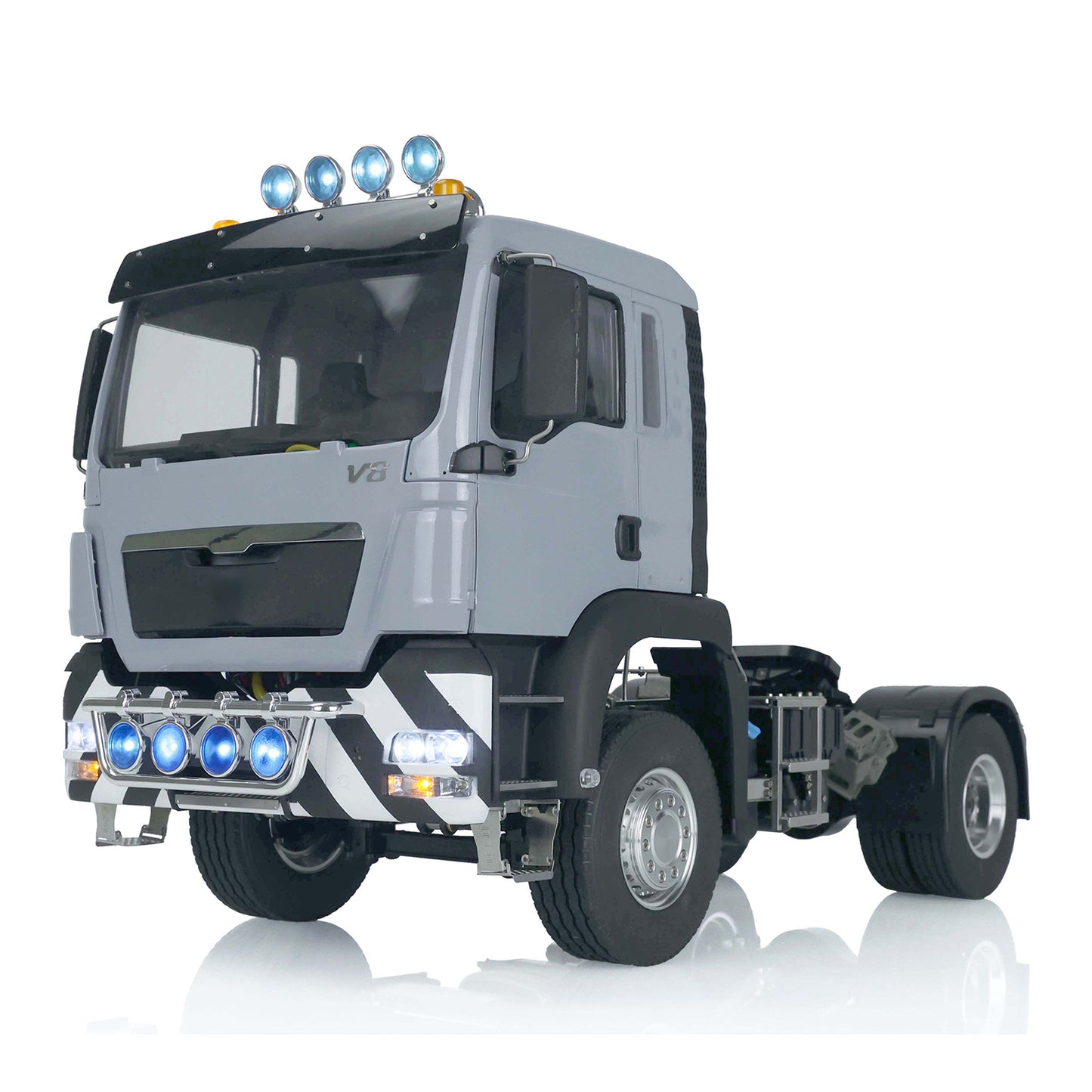 LESU 1/14 RC Tractor Truck for TGS 4x2 Remote Control Painted Car Metal Chassis W/ Motor Servo Warning Light Sound Light System