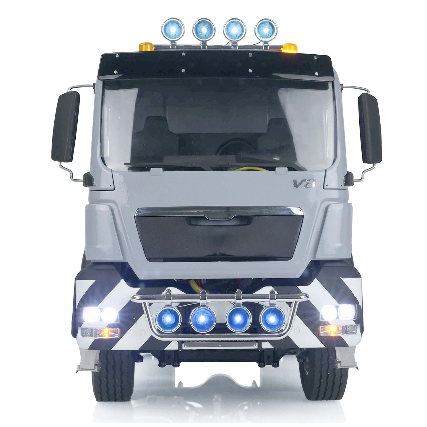 LESU 1/14 RC Tractor Truck for TGS 4x2 Remote Control Painted Car Metal Chassis W/ Motor Servo Warning Light Sound Light System