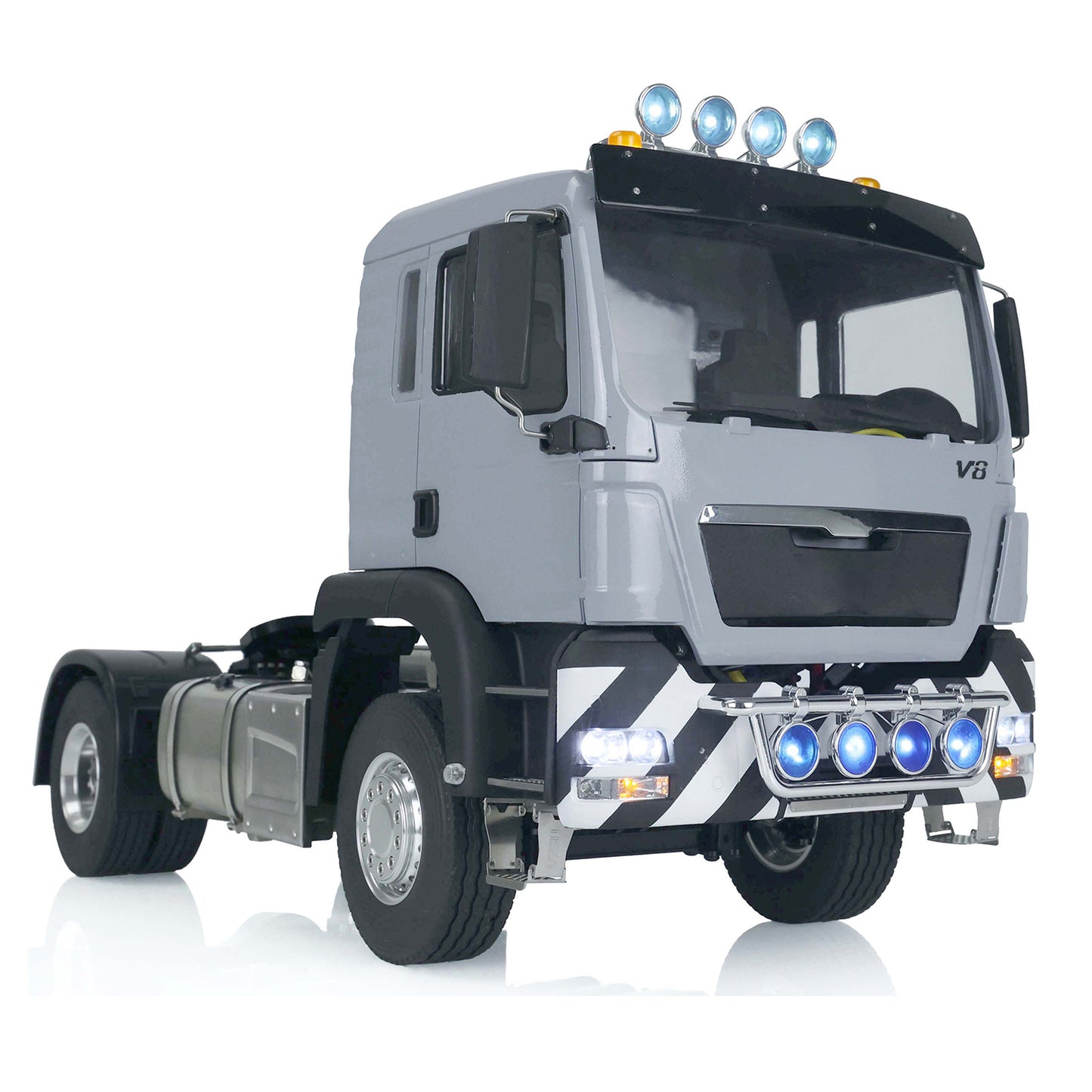 LESU 1/14 RC Tractor Truck for TGS 4x2 Remote Control Painted Car Metal Chassis W/ Motor Servo Warning Light Sound Light System