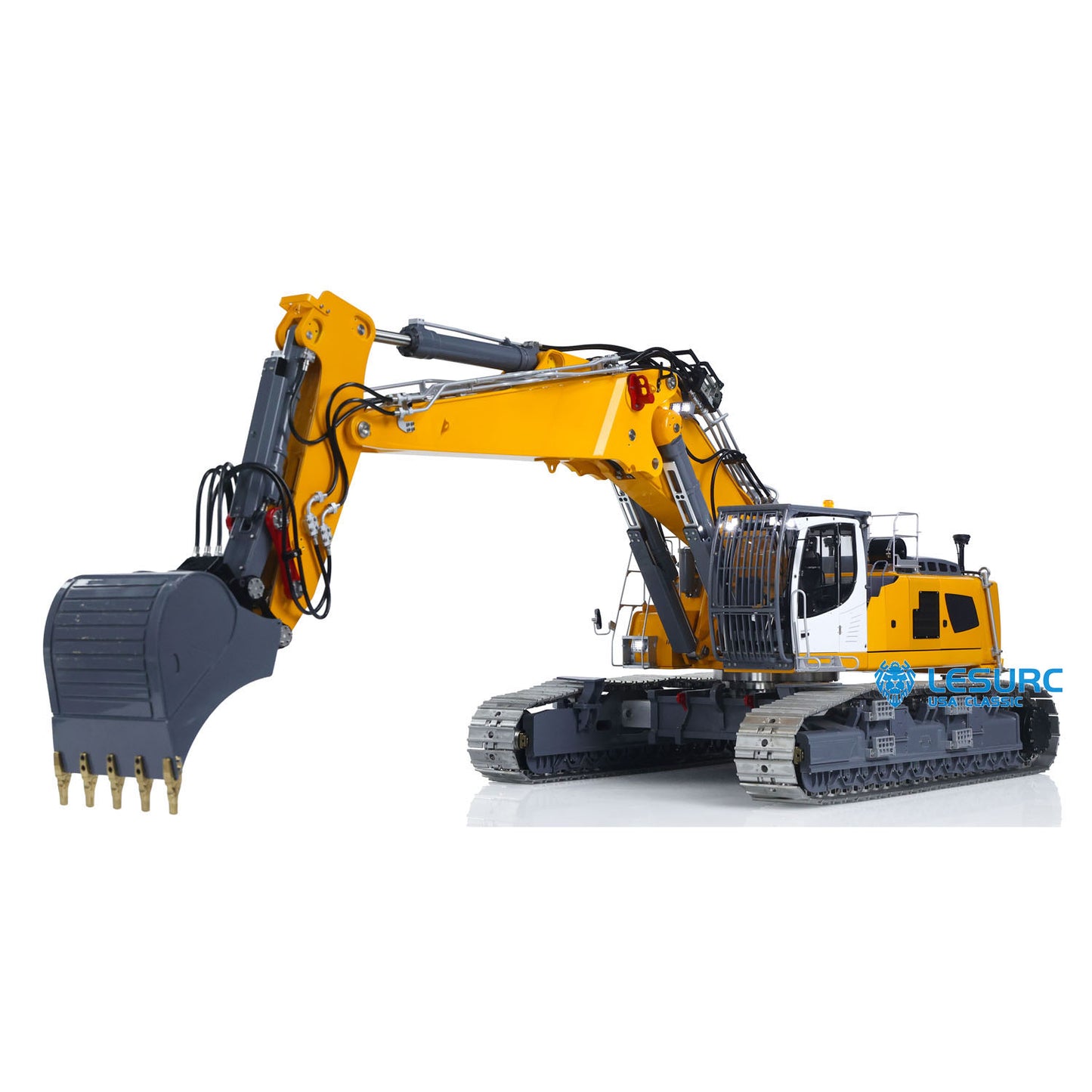 LESU 1/14 RC Full Hydraulic Excavator LR960 RTR Digging Arm Heavy Digger Construction Vehicle Model Frsky XE Radio Battery GPS