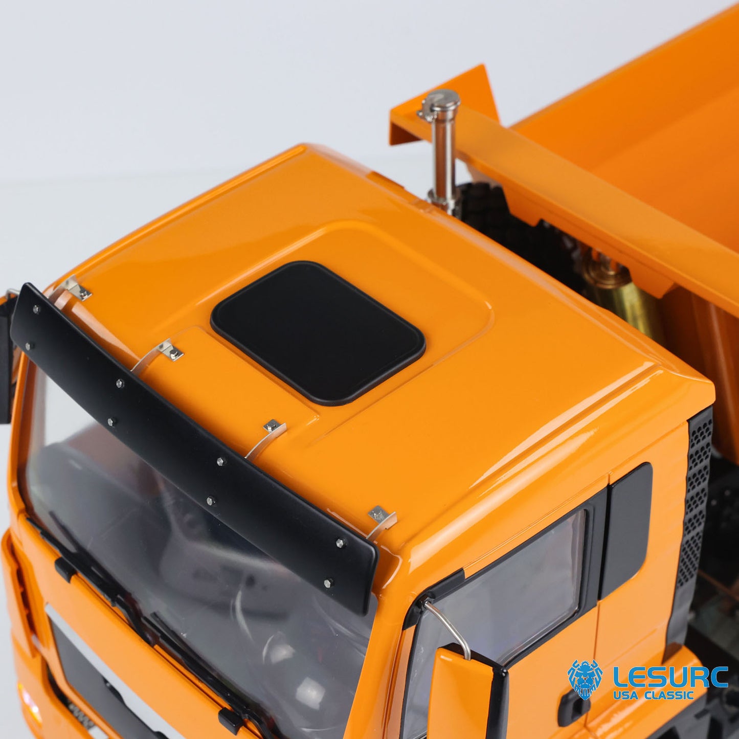 LESU 1/14 8x8 Metal Hydraulic RC Dump Truck Tipper 2 Speed Transmission Axles With Differential Lock FlySky I6S Remote Controller Sound Light System