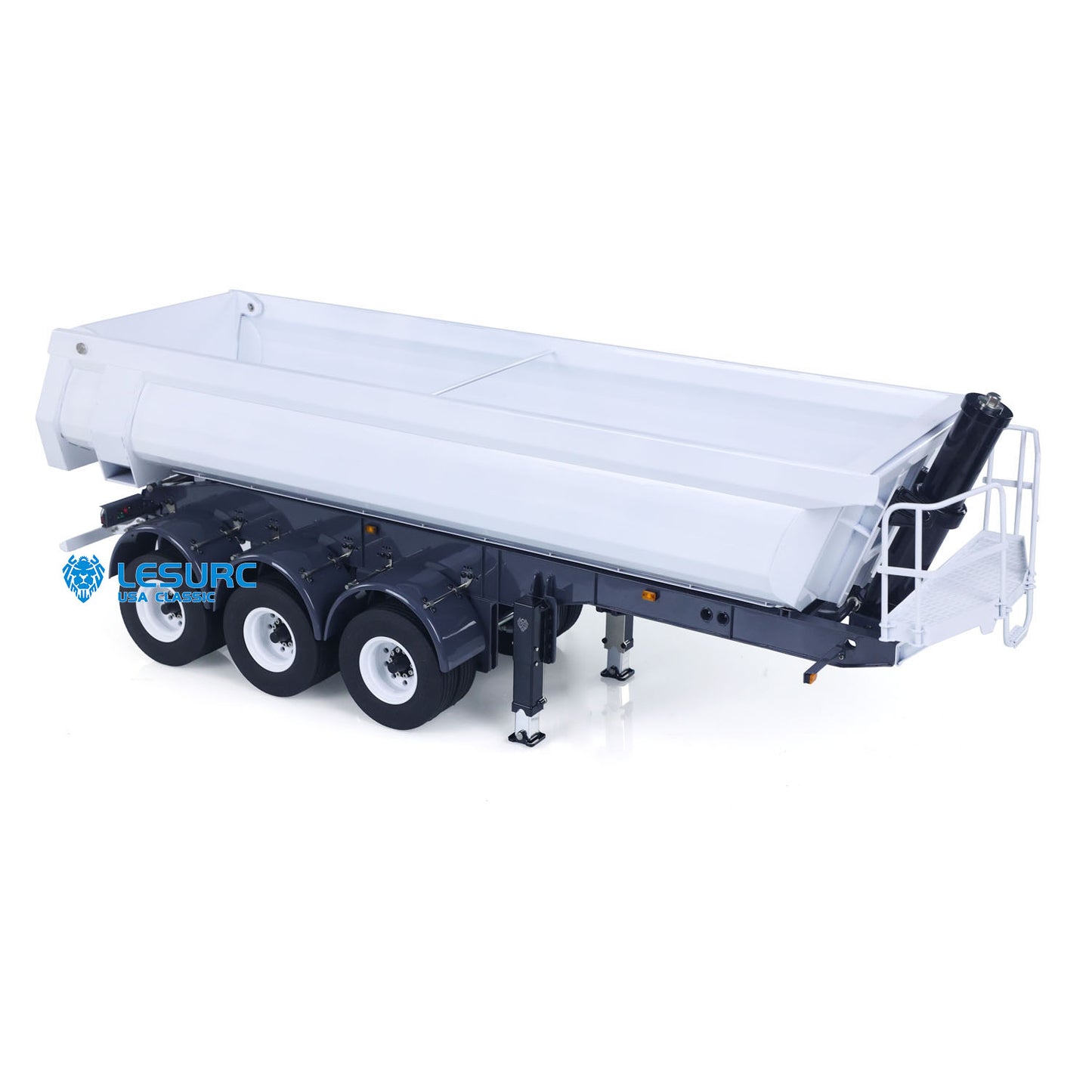 LESU A0045 1/14 Metal Hydraulic RC Semi Dump Trailer Model with Electric Legs for RC Tractor Truck Construction Model Enthusiast