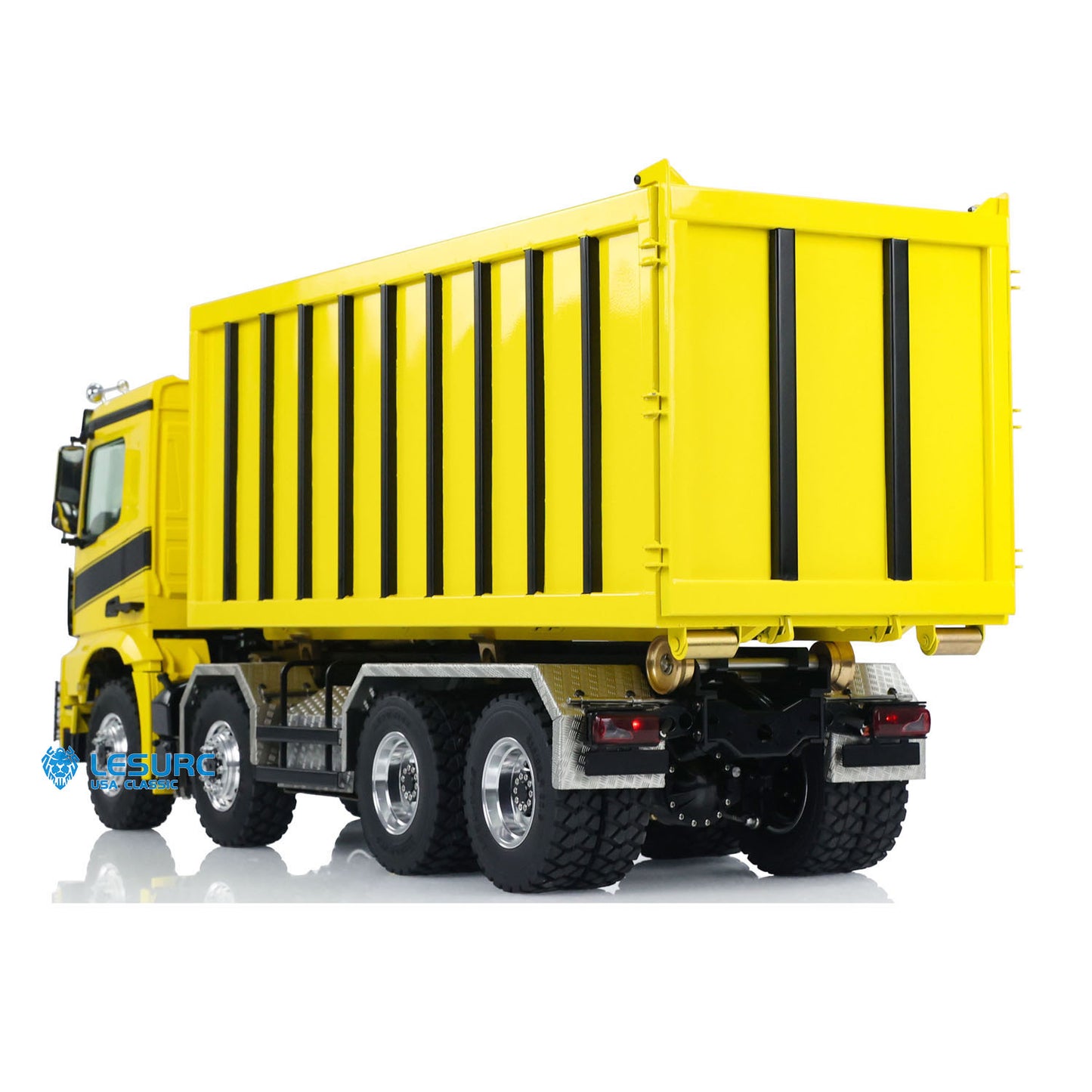 LESU K3363 Cabin 1/14 Metal 8x8 RC Hydraulic Dump Truck with 2 Speed Transmission FlySky I6S Radio System for Remote Control Construction Enthusiast