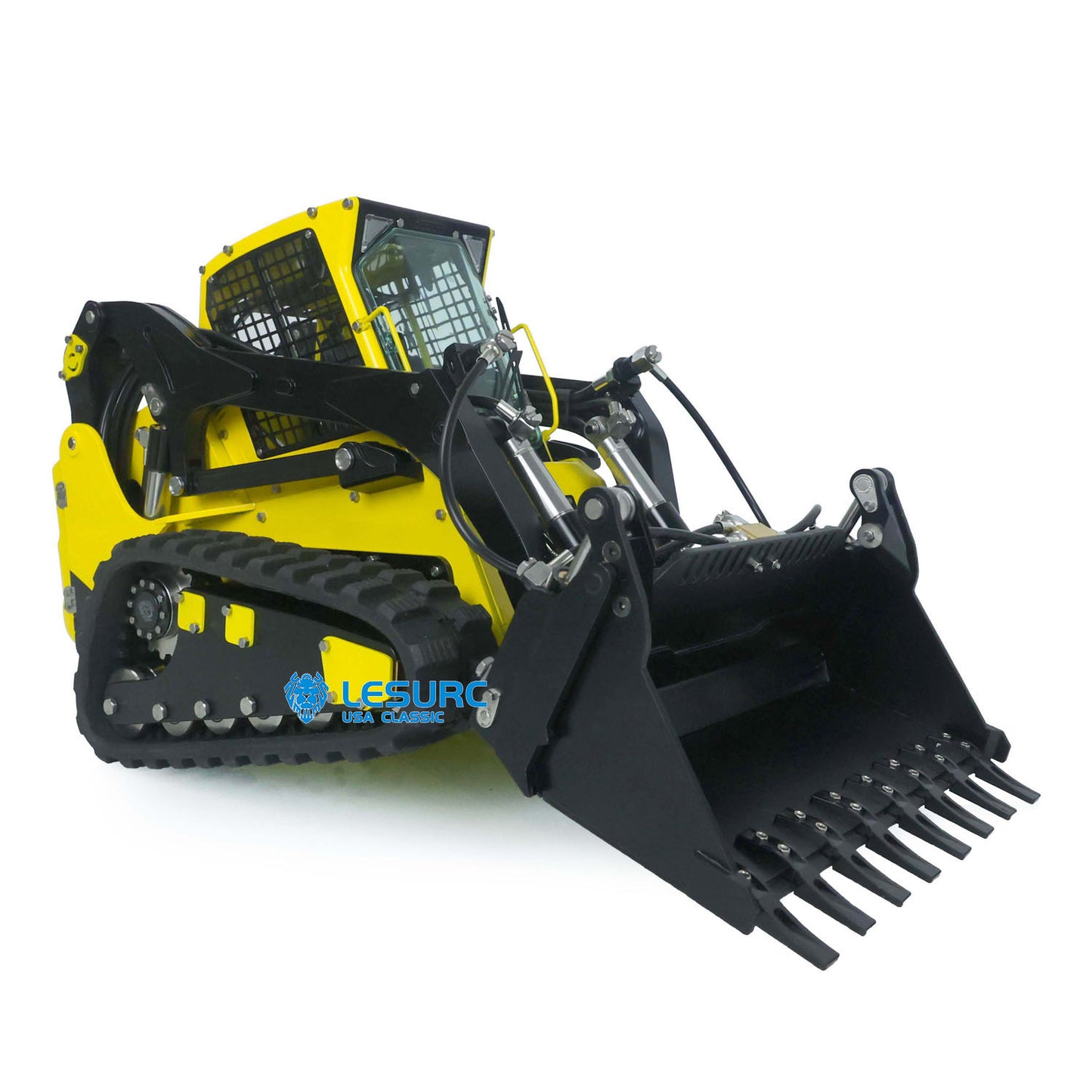 LESU Aoue LT5 1/14 Metal Hydraulic Tracked RC Skid-Steer Loader B0008 with I6S Radio Controller Light Sound System for Construction Vehicle Enthusiast