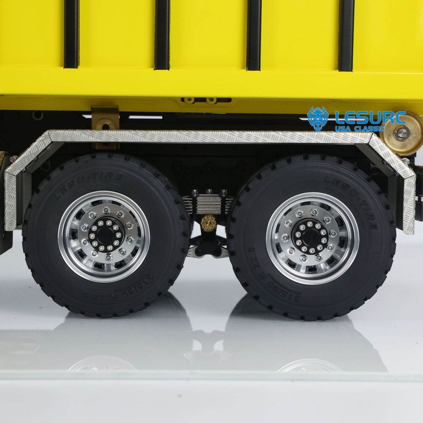 LESU 1/14 Hydraulic RC Dump Truck Metal Roll On/Off Tipper Waste Bin Car RTR I6S Radio Simulation Vehicle Model Bee Stripe Painted