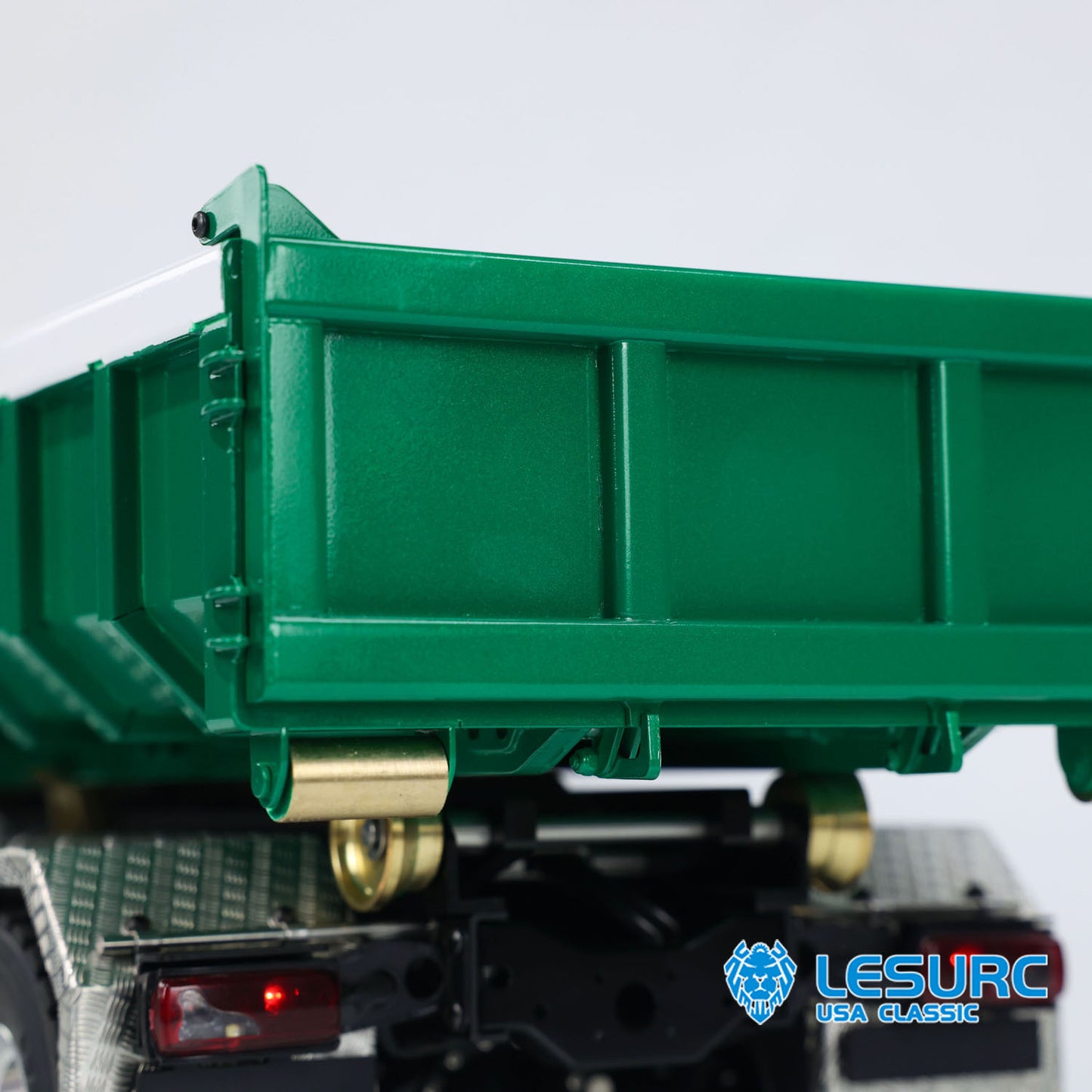 LESU TGS Cabin 1/14 Stainless Steel 8x8 RC Hydraulic Dump Truck with FlySky ST8 Remote Controller 2Speed Transmission Sound Light for Backyard Fun