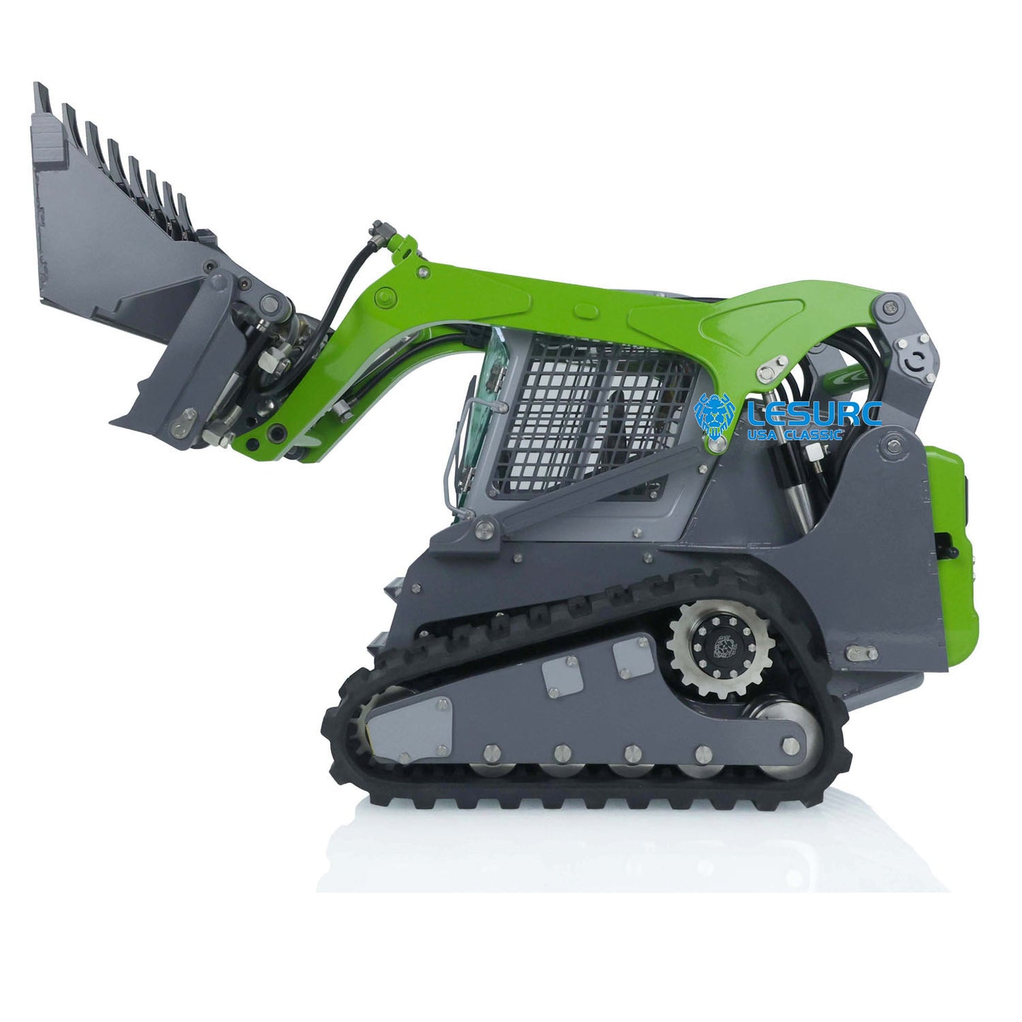 LESU Aoue LT5 1/14 Metal Hydraulic Tracked RC Skid-Steer Loader B0008 with I6S Radio Controller Light Sound System for Construction Vehicle Enthusiast