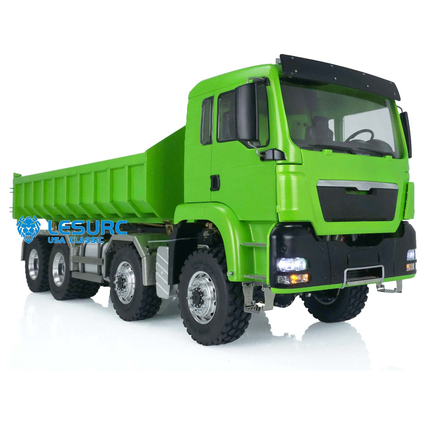 LESU 1/14 TGS 8*8 Hydraulic Dumper for Remote Controlled Truck Roll On/Off Tipper W/ Sound Light System Motor Servo