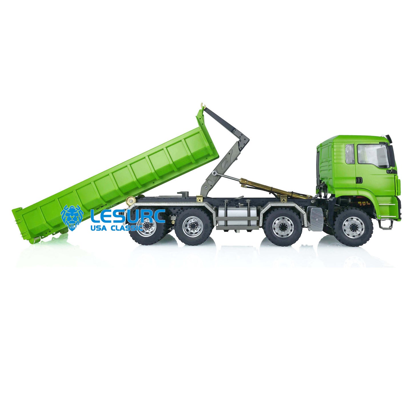 LESU 1/14 TGS 8*8 Hydraulic Dumper for Remote Controlled Truck Roll On/Off Tipper W/ Sound Light System Motor Servo