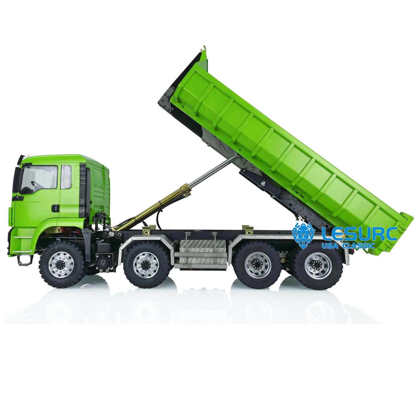 LESU 1/14 TGS 8*8 Hydraulic Dumper for Remote Controlled Truck Roll On/Off Tipper W/ Sound Light System Motor Servo