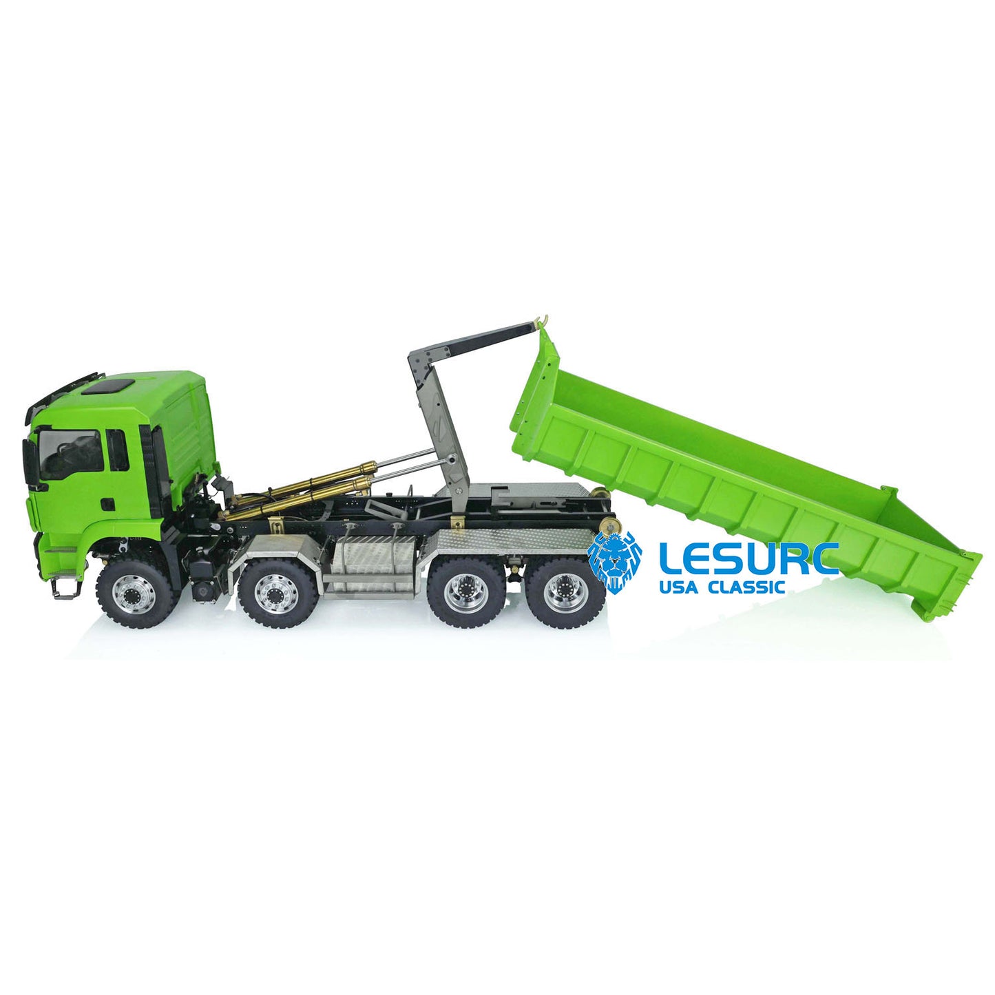 LESU 1/14 TGS 8*8 Hydraulic Dumper for Remote Controlled Truck Roll On/Off Tipper W/ Sound Light System Motor Servo