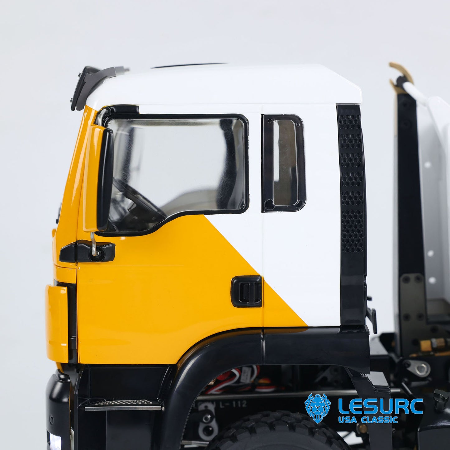 LESU TGS Cabin 1/14 Stainless Steel 8x8 RC Hydraulic Dump Truck with FlySky ST8 Remote Controller 2Speed Transmission Sound Light for Backyard Fun