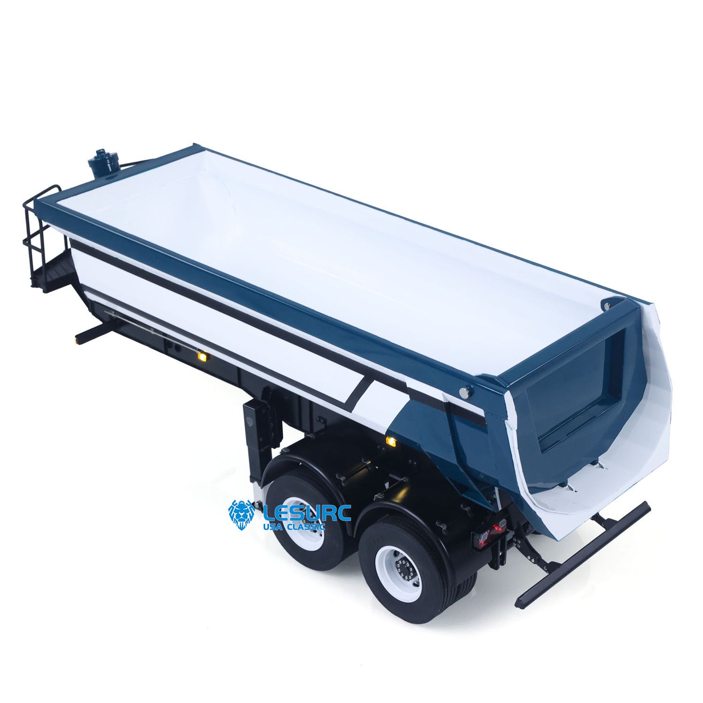 LESU 1/14 RC Metal Hydraulic Dump Trailer Model for DIY Remote Control Tractor Truck Lorry Car Model Pump Electric Support Legs