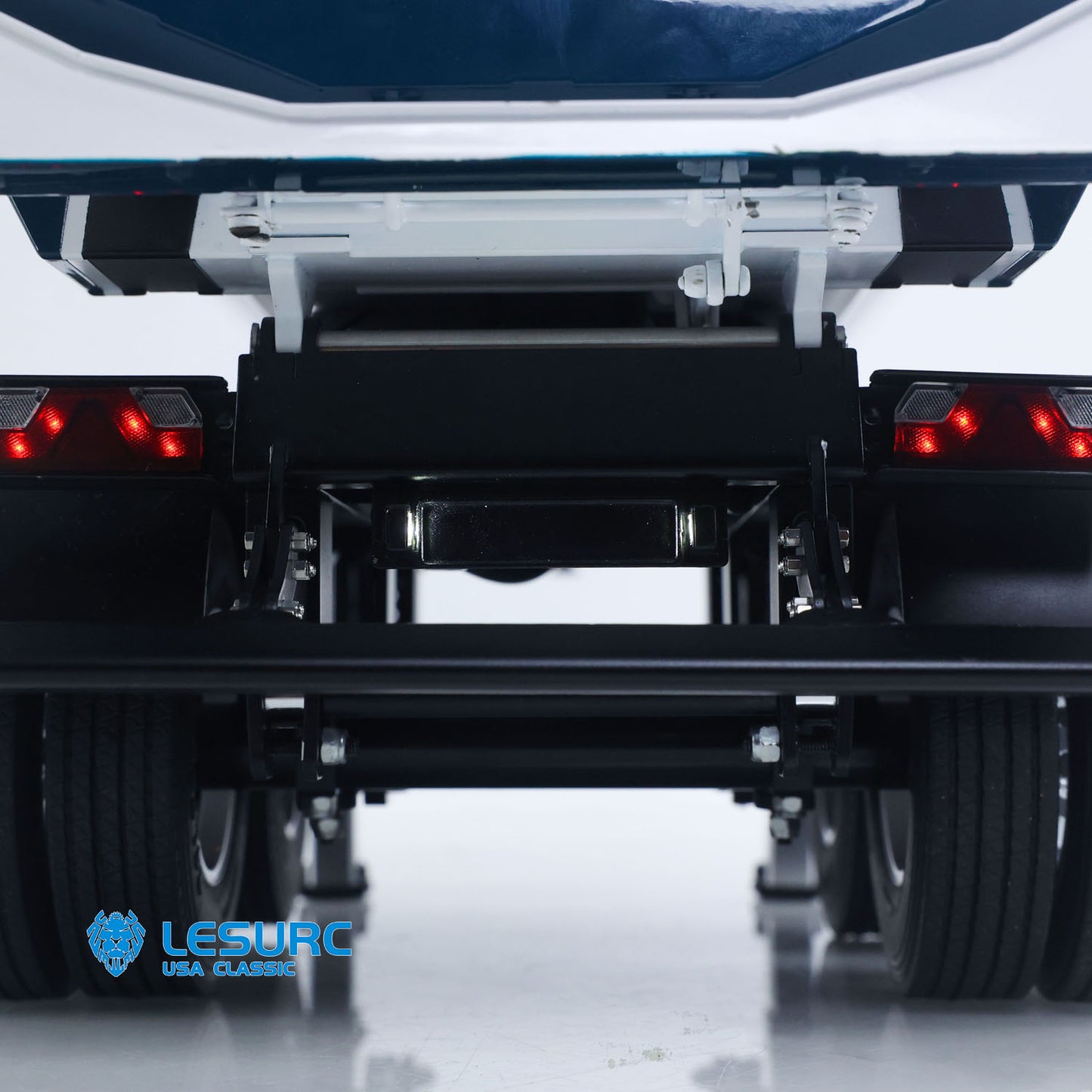 LESU 1/14 RC Metal Hydraulic Dump Trailer Model for DIY Remote Control Tractor Truck Lorry Car Model Pump Electric Support Legs