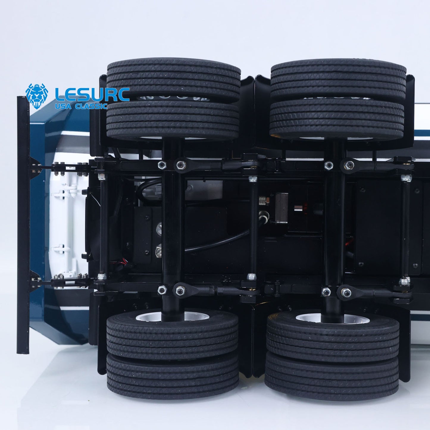 LESU 1/14 RC Metal Hydraulic Dump Trailer Model for DIY Remote Control Tractor Truck Lorry Car Model Pump Electric Support Legs