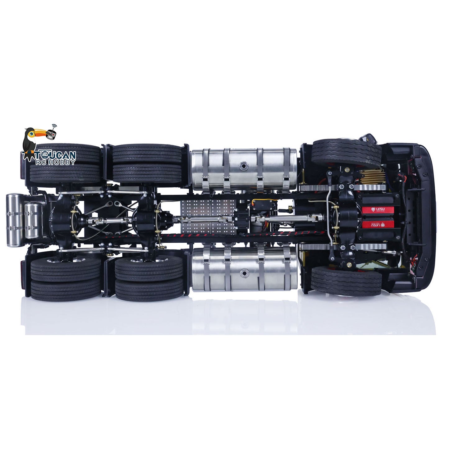 LESU 1/14 6x6 RC Tractor Truck 3 Axles Painted Assembled Remote Control Car Model DIY Emulated Vehicle Optional Versions