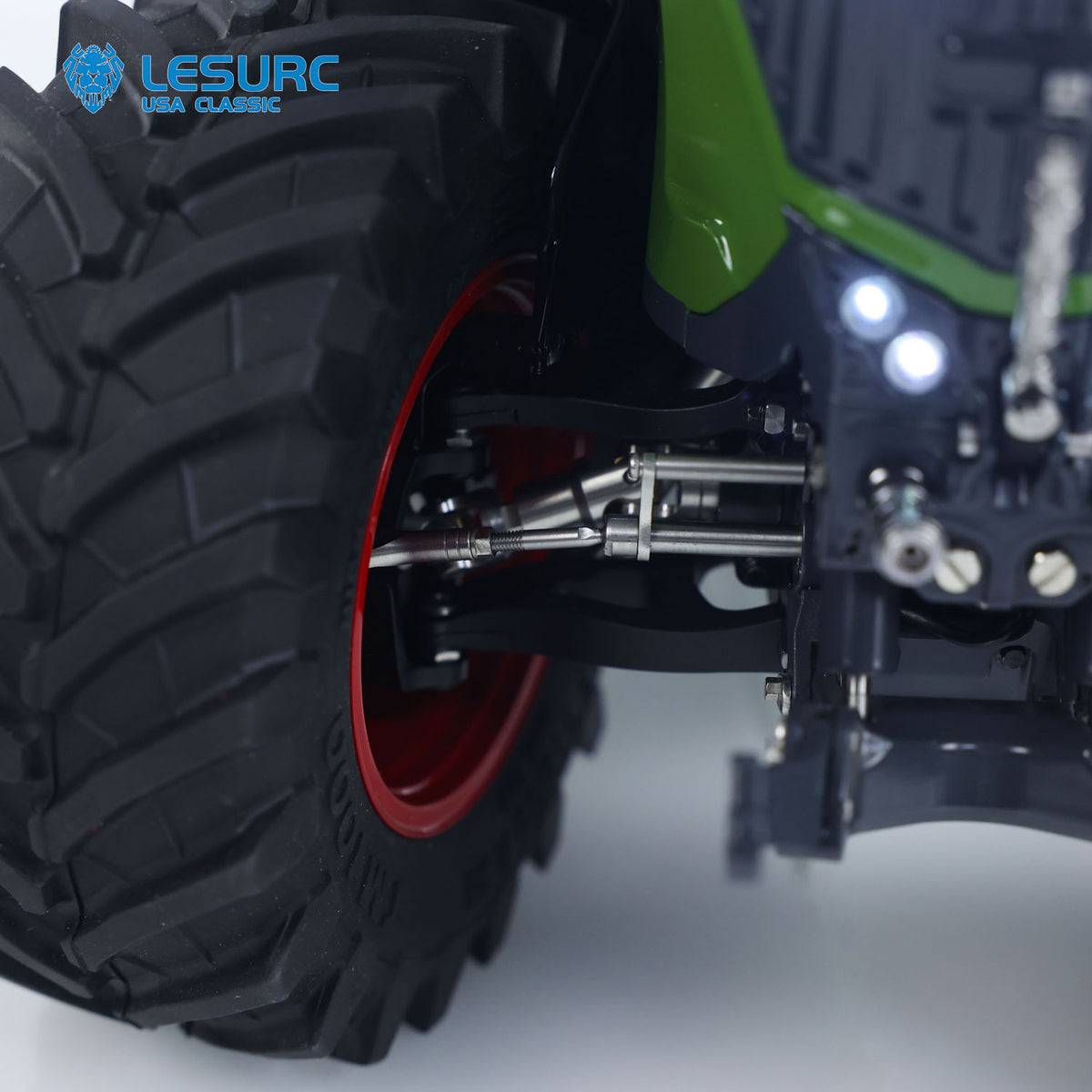 LESU AOUE 1050 Metal 4x4 1/14 RC Tractor Truck Hydraulic Agricultural Vehicles K500 Seedbed Pre-sowing Soil Preparation Machine Frsky XE Lite