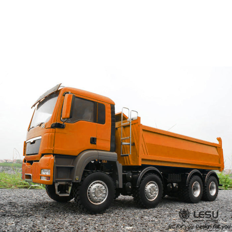 In Stock LESU 1/14 8*8 Hydraulic Painted RC Dumper Tipper For Truck Bucket Model W/ Motor ESC Servo Light Sound W/O Battery