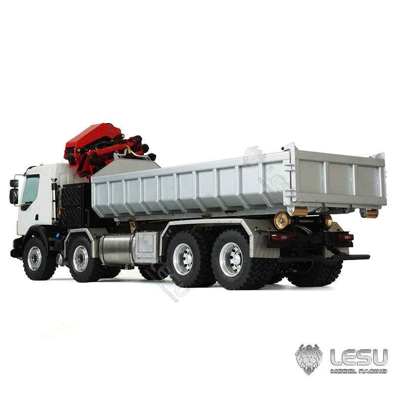 LESU Remote Control Hydraulic Roll on/off Dumper Crane 1/14 Scale RC Tipper Model Light Sound System Motor Servo W/O Battery