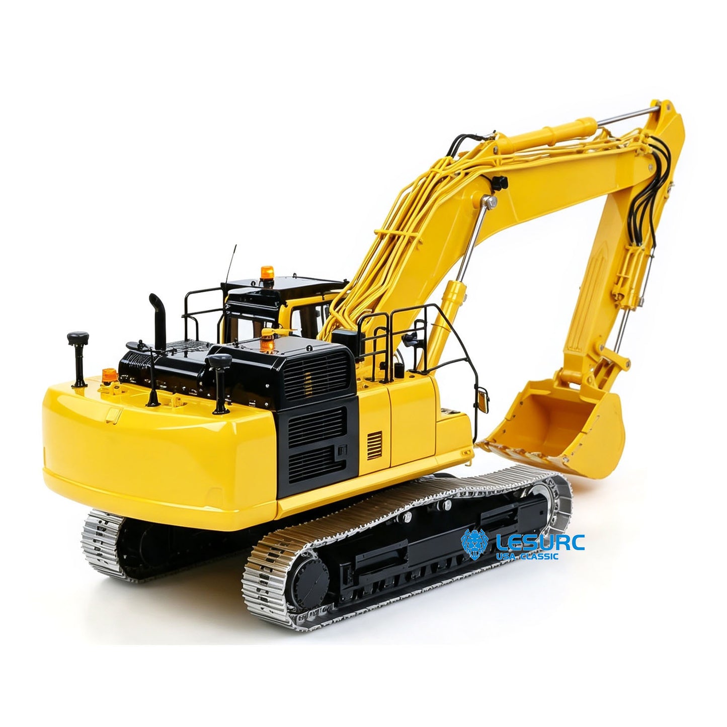 LIMITED-TIME SALE IN Stock LESU Aoue PC500 1/14 Metal RC Hydraulic Tracked Excavator RC Digger Model 7Ways Valve 3-4MAP Pump Light System Assembled