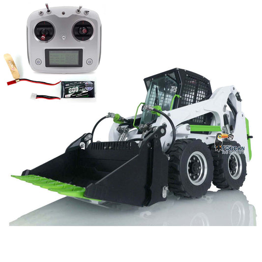 LESU 1/14 Wheeled Skid-Steer Ready To Run Hydraulic Remote Controlled Loader Aoue LT5H W/ I6S Radio Controller Battery Charger