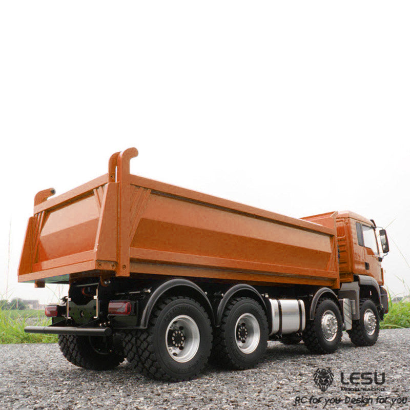 In Stock LESU 1/14 8*8 Hydraulic Painted RC Dumper Tipper For Truck Bucket Model W/ Motor ESC Servo Light Sound W/O Battery