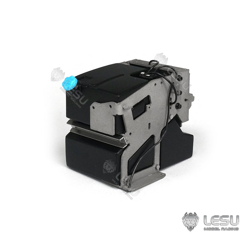 LESU Spare Part DIY Metal Exhaust Tank Metal Battery Tank Equipment Box Suitable for 1/14 Scale RC Tractor Truck Cars Model