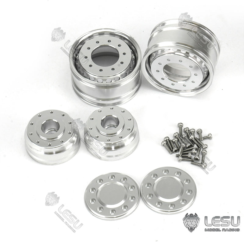 LESU Wide Front Wheel Hub Suitable for 1/14 DIY RC Truck Radio Controlled Model Upgrade Part Axle Hexagon Bearing Brake