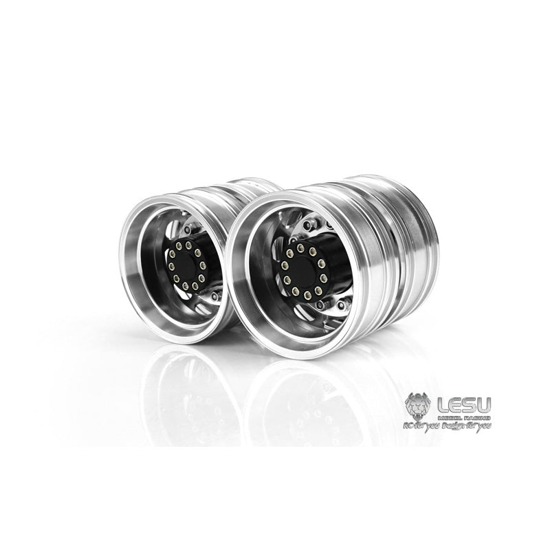 US STOCK LESU Rear Double Wheel Metal Hub B Bearing Accessory for Tamiya 1/14 Radio Control Dumper Trailer Tractors Truck RC Car DIY Model